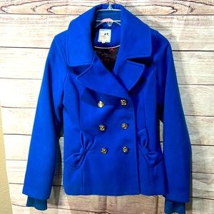 Tommy girl woman’s small bright blue peacoat